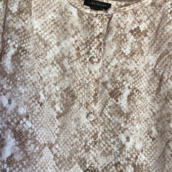Ann Taylor Blouse Top Snakeskin Size XS - Picture 4 of 16